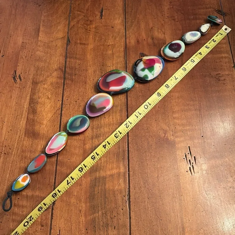 Jackie Brazil "Riverstones" Necklace. - Picture 6 of 6